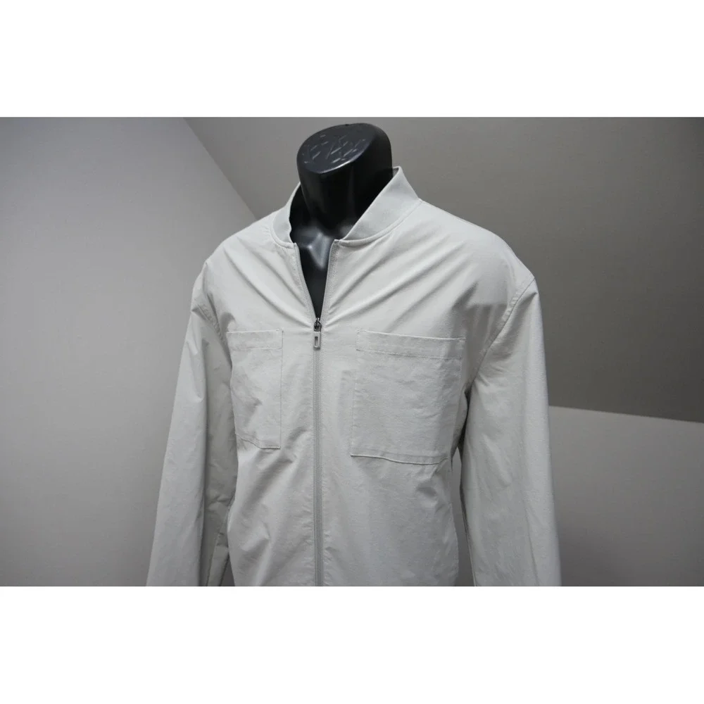 VRST Bomber‎ Jacket Mens Large Grey Stretch Full Zip Lightweight Excellent